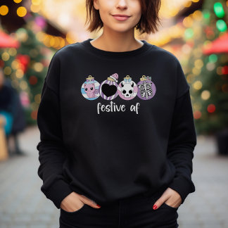 Festliches Pastel-Goth-Weihnachts-Sweatshirt Sweatshirt
