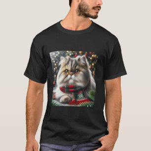 Festliches Perserkatze Weihnachten T-Shirt für Lie