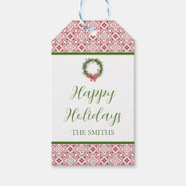 Festliches personalisiertes Feiertags-Geschenk-Tag Geschenkanhänger