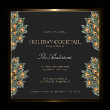 Festliches Pfauenferien Cocktail Weihnachten Party