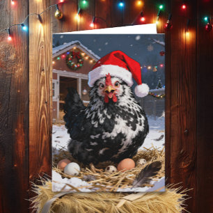 Festliches polnisches Huhn und Weihnachtswitze   L Karte