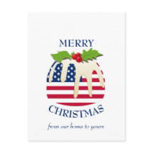 Festliches Pudding mit Patriotic USA FLAG Weihnach