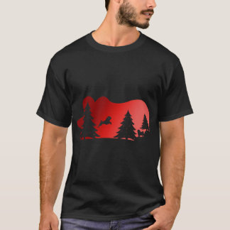 Festliches Pug-Weihnachtsszene: Verzauberter Winte T-Shirt