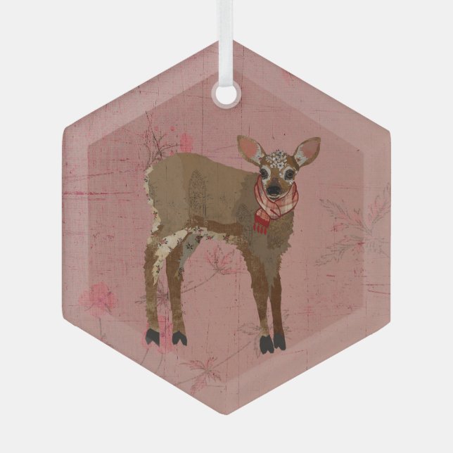 FESTLICHES REHKITZ ORNAMENT AUS GLAS (Vorderseite)