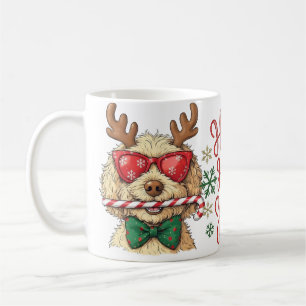Festliches Rentier Goldendoodle Weihnachtskaffee Kaffeetasse