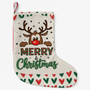 Festliches Rentier-Weihnachtsstrumpf _Modern  Kleiner Weihnachtsstrumpf