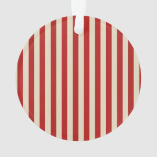 Festliches Retro-Vintage-Vertikal-PopCorn-Streifen Ornament