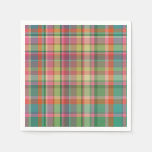 Festliches Retro-Weihnachts-Karo Niedlich Preppy-F Serviette