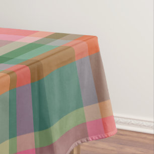 Festliches Retro-Weihnachts-Karo Niedlich Preppy-F Tischdecke