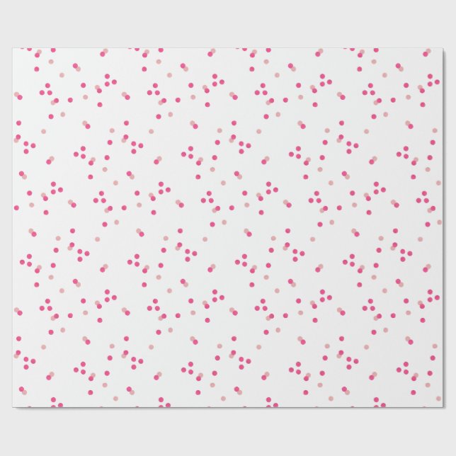 Festliches rosa Konfetti-Geschenkpapier Geschenkpapier (Flach)