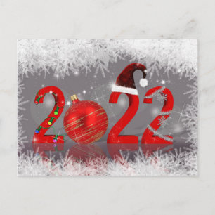 Festliches Rot Frohe Weihnachten Neujahr 2022