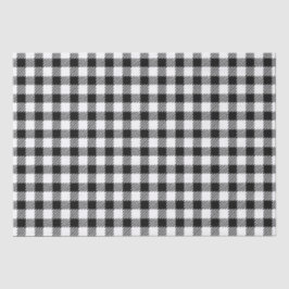 Festliches rustikales Schwarz-weißes Gingham Karie Seidenpapier