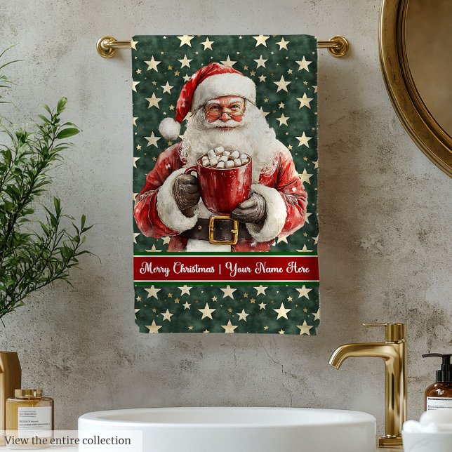 Festliches Santa Claus Badetuch Set für Geschenke (Festive Santa Claus Bath Towel Set for Gift)
