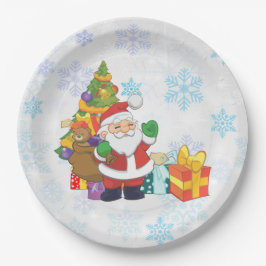 Festliches Santa Claus Party Pappteller