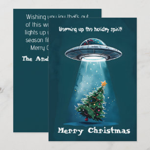 Festliches Sci-Fi-Weihnachtskarte  Feiertagskarte