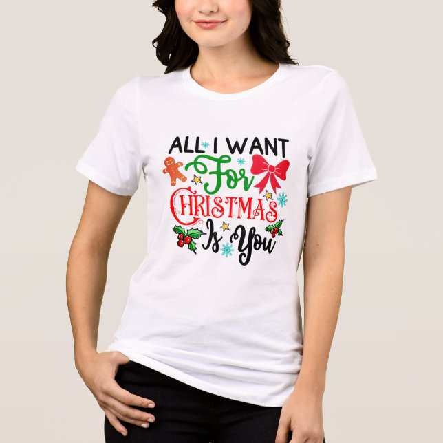 Festliches Shirt für Weihnachten jubeln! (Vorderseite)
