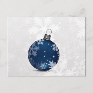festliches Silber-Navy-Weihnachts-Unternehmens-Pos Feiertagspostkarte