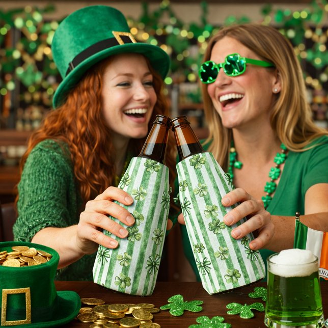 Festliches St. Patrick's Day-Muster Flaschenkühler (Von Creator hochgeladen)
