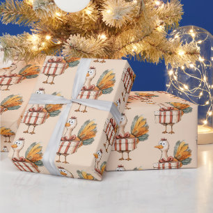 Festliches Truthahn-Erntedankfest-Geschenkpapier Geschenkpapier