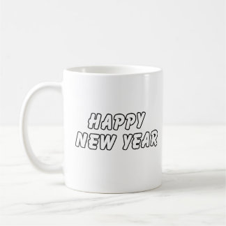 Festliches und einfaches Neujahrsdesign 2025 Kaffeetasse