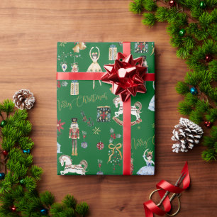 Festliches Vintage Der Nussknacker Frohe Weihnacht Geschenkpapier