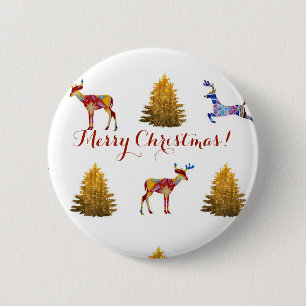 Festliches Weihnachts-Abzeichen Button