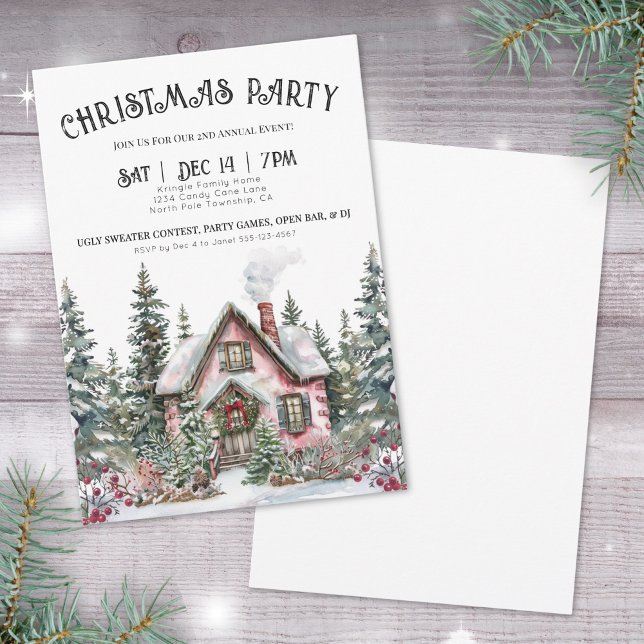 Festliches Weihnachts-Party Einladung (Festive Winter Christmas Party Invitation)