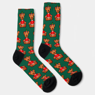 Festliches Weihnachts-Teddybär-Design Socken