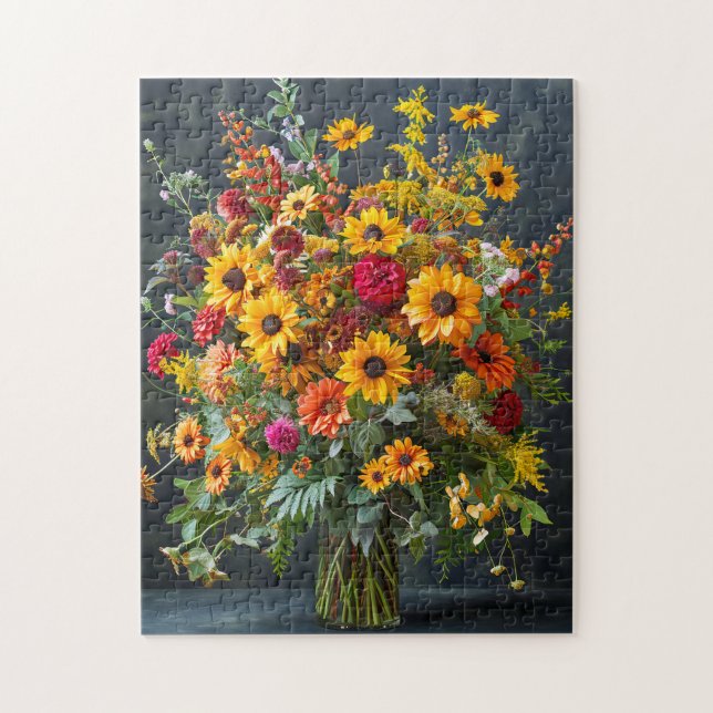 Festliches Weihnachtsbouquet mit Tanne und Weihnac Puzzle (Vertikal)