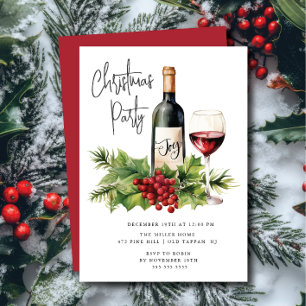 Festliches Weihnachtscocktail Party Einladung