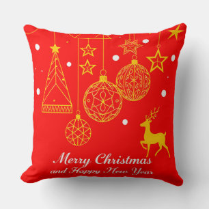 Festliches Weihnachtsdesign mit Ornamenten Kissen