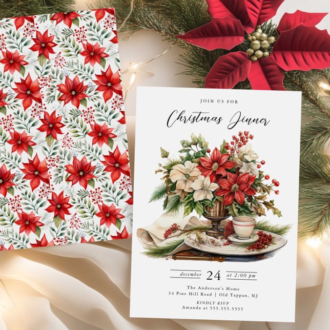 Festliches Weihnachtsessen Einladung (Von Creator hochgeladen)
