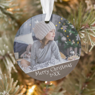 Festliches Weihnachtsfest Keepake Foto Ornament