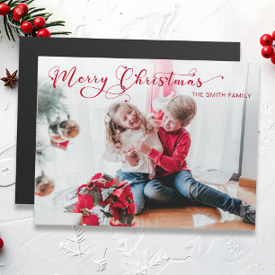 Festliches Weihnachtskalligrafie-Foto Magnetkarte