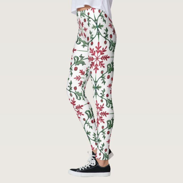 Festliches Weihnachtsmuster Leggings (Links)