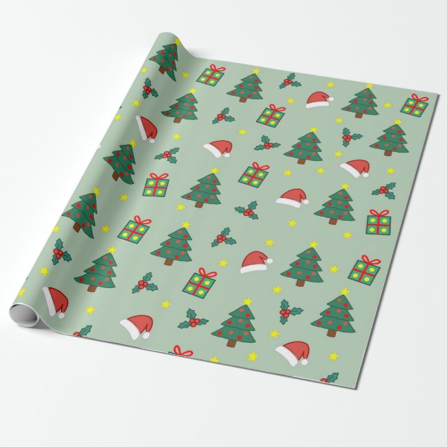 Festliches Weihnachtspapier Geschenkpapier (Ungerollt)