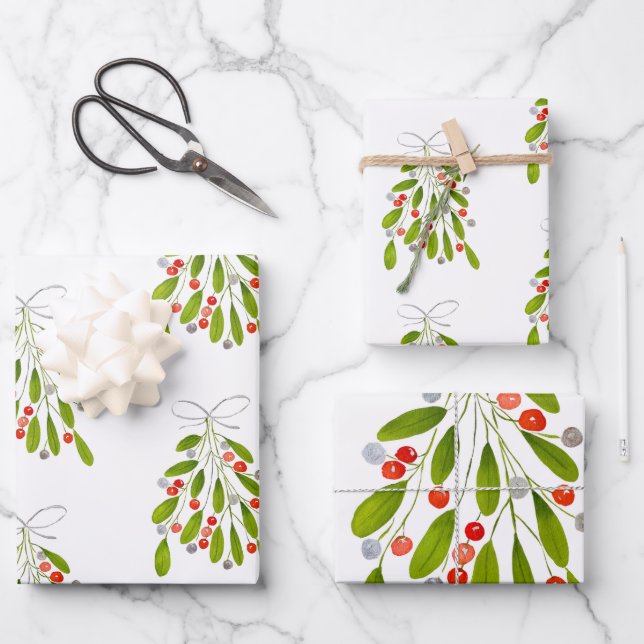 Festliches Weihnachtspapier! Geschenkpapier Set (Vorderseite)