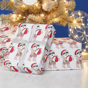Festliches Weihnachtsstrand Weihnachtsfest Party Geschenkpapier