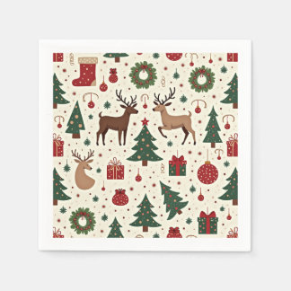 Festliches Weihnachtsthema Napkins Serviette