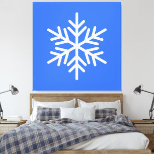 Festliches Weißes Schneeglöckchen auf strahlendem Leinwanddruck