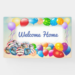Festliches Willkommen-zu-Hause-Ballonbanner Banner
