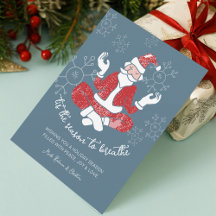 Festliches Yoga Santa Saison zum Atmen