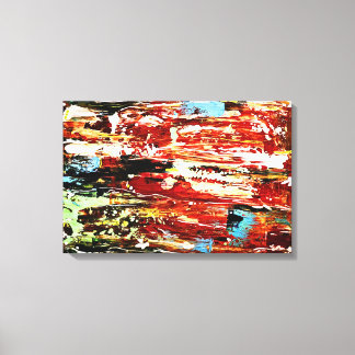 Festlichkeit | Moderne farbenfrohe abstrakte Kunst Leinwanddruck