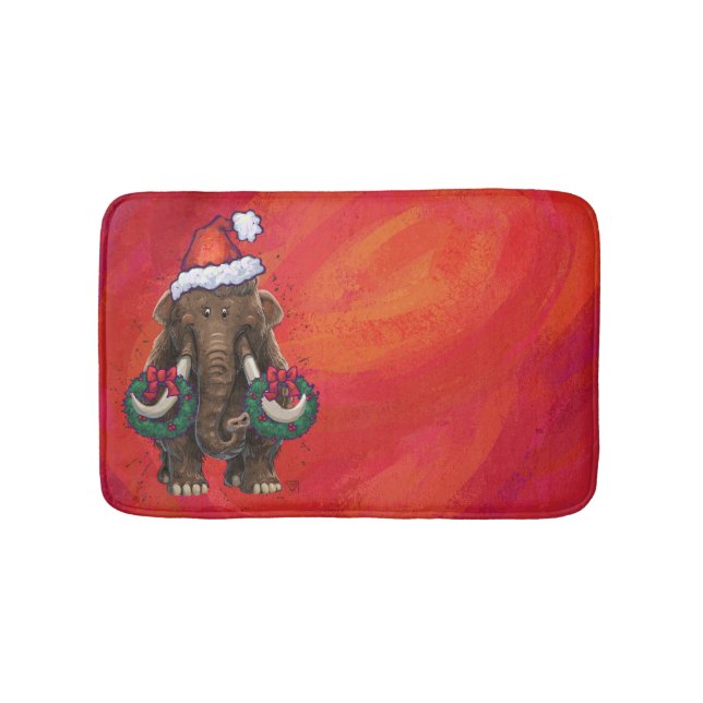 Festmastodon auf Rot Badematte (Vorderseite)