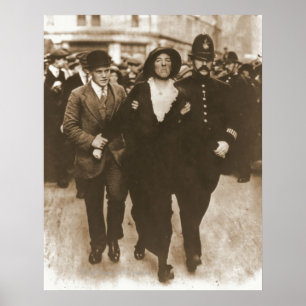 Festnahme eines Suffragette Poster