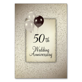 Festnummern 50. Hochzeitstag Tischnummer