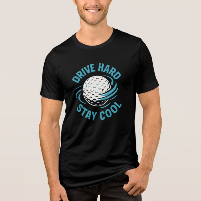Festplatte, Cooler Golfdeckel Bleibe Tri-Blend Shirt (Vorderseite)