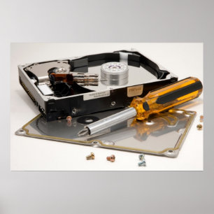 Festplatte demontiert poster