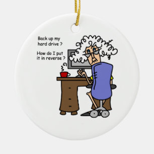 Festplattenlaufwerk-Unterstützung humorvoll Keramikornament