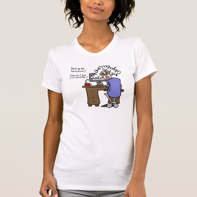 Festplattenlaufwerk-Unterstützung humorvoll T-Shirt (Vorderseite)